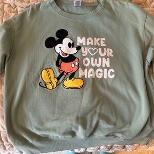 Disney Green embroidered Mickey Mouse Sweatshirt (letters not, Mickey is)